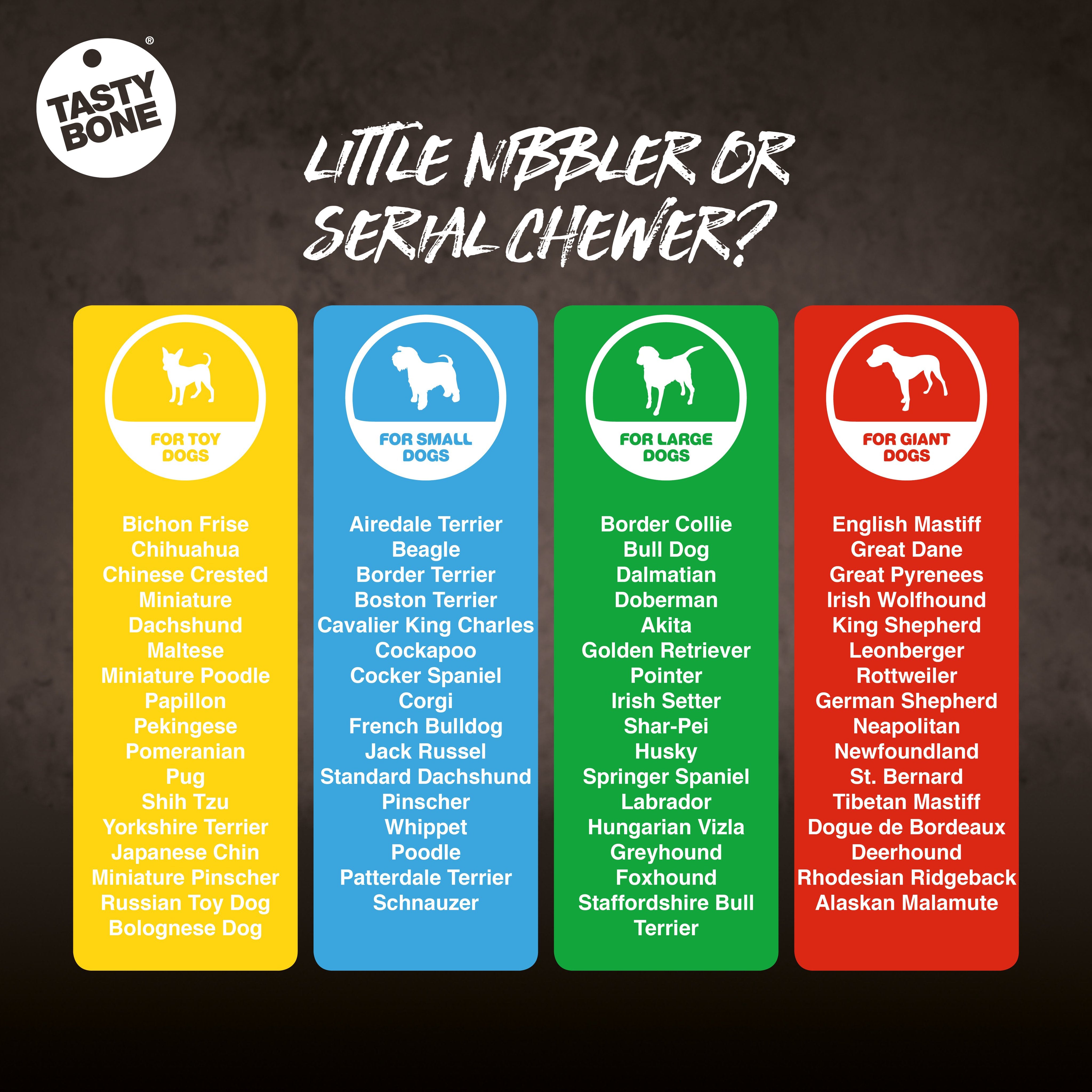 TastyBone Super Tough Nylon Dog Chews for Small/Medium Dogs 7 Flavours