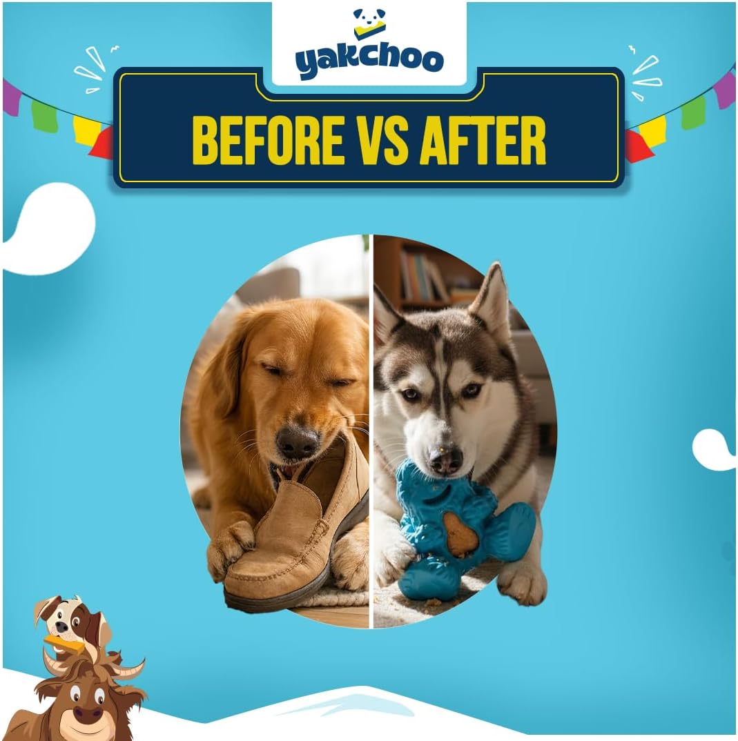 Yakchoo Play Treatoy – Interactive Rubber Dog Treat Toy 3 Colours