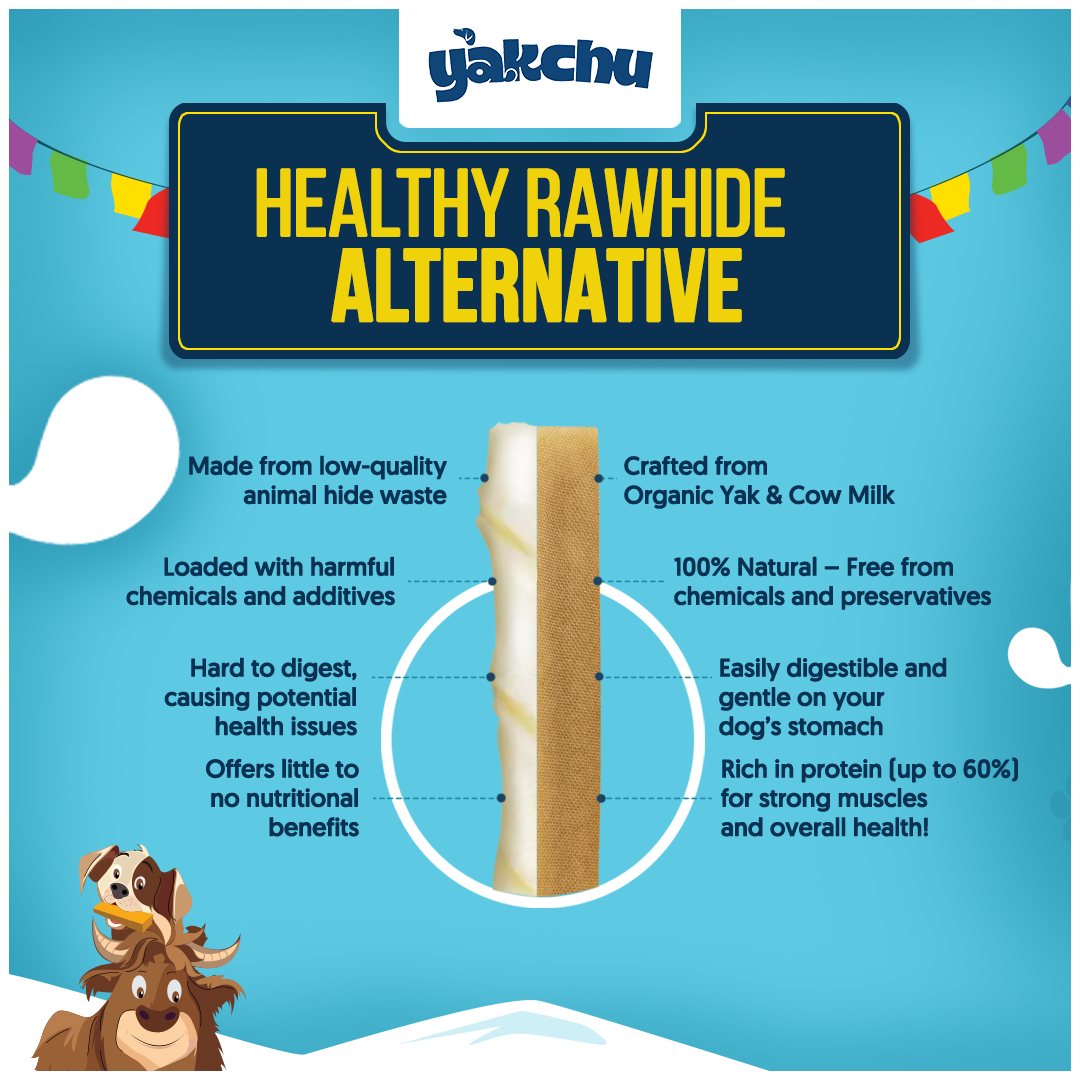 Yakchoo Himalayan Yak Cheese Dog Chews – X-Large 150g - 1 or 2 Pack Options