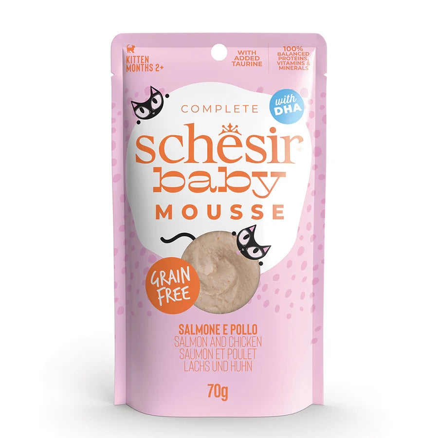 Schesir Kitten Baby Mousse Chicken with Salmon 12 x 70g