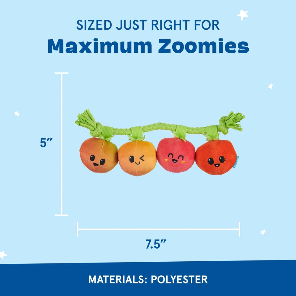 BARK Hairloom Tomatoes Plush Rope Dog Toy