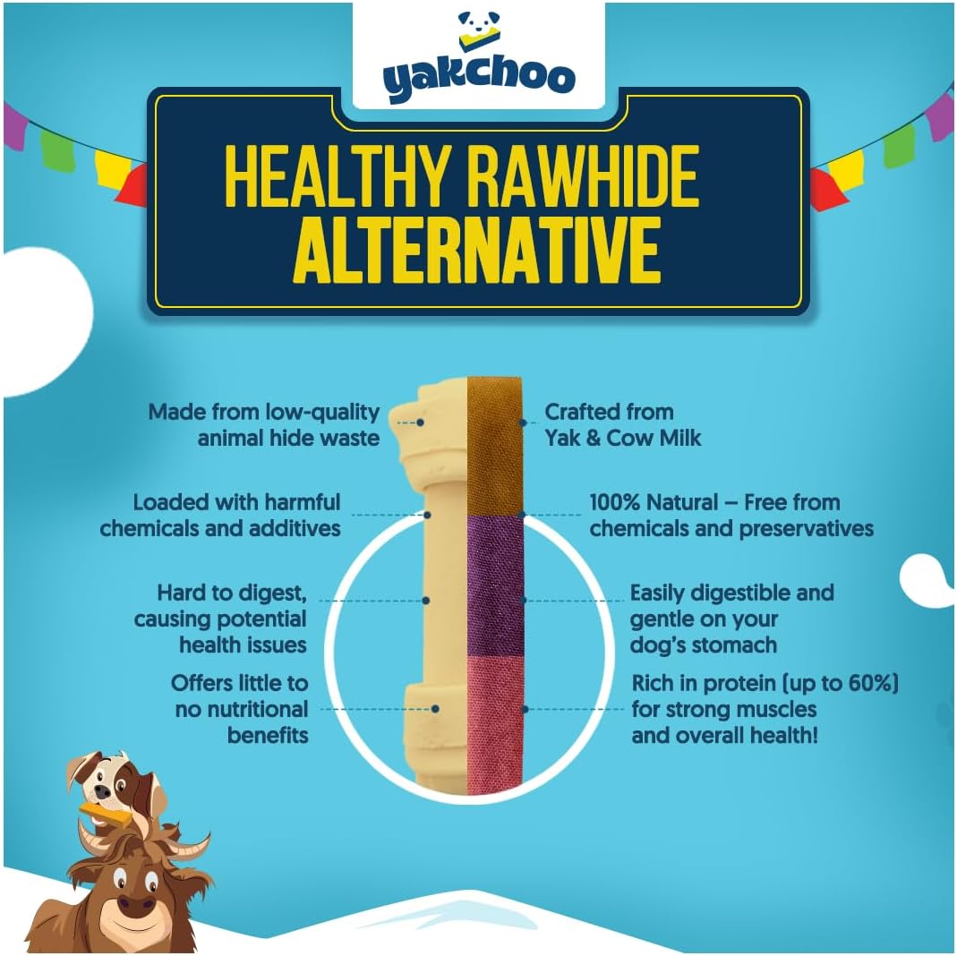 Yakchoo Himalayan Yak Cheese Dog Chews – Medium 70g - Blueberry Strawberry & Peanut Butter 3 Pack