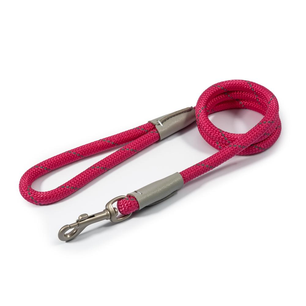 Pink rope 2024 dog lead