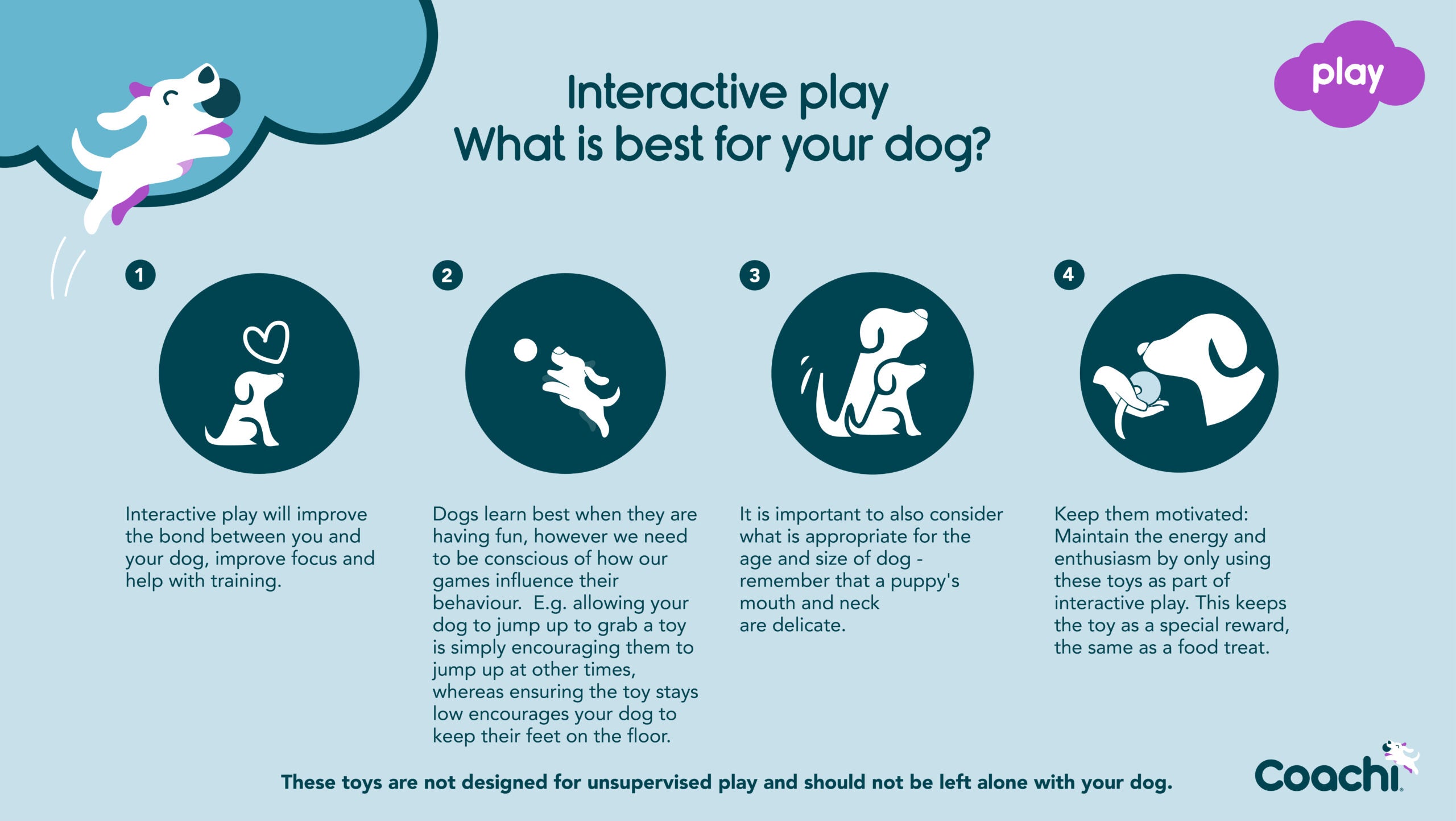 Coachi Tuggi Ball Navy Coral & Lime Training Toy