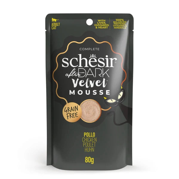 Schesir After Dark Velvet Mousse Variety Pack Adult Cat Mixed 12 x 80g