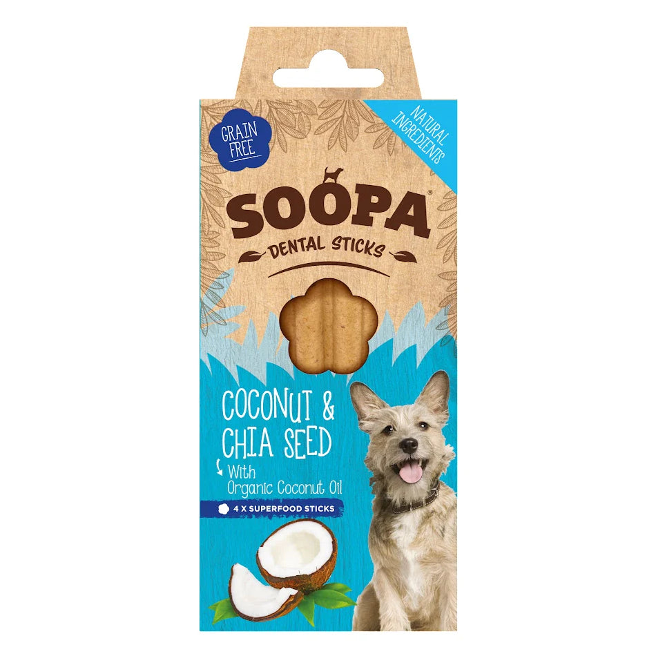 Soopa Coconut and Chia Seed Dental Sticks (100g)