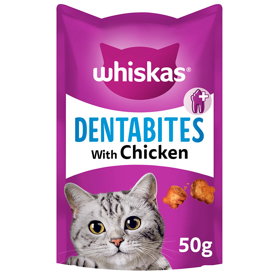 Whiskas Dentabites Cat Treats with Chicken 40g