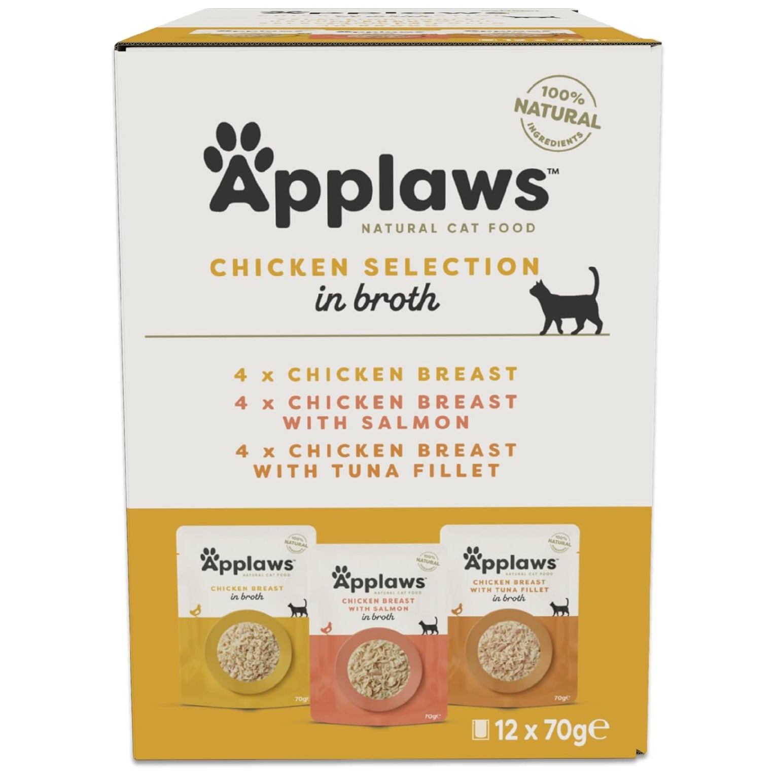 Applaws Cat Pouch Chicken Medley in Broth 12pk 70g