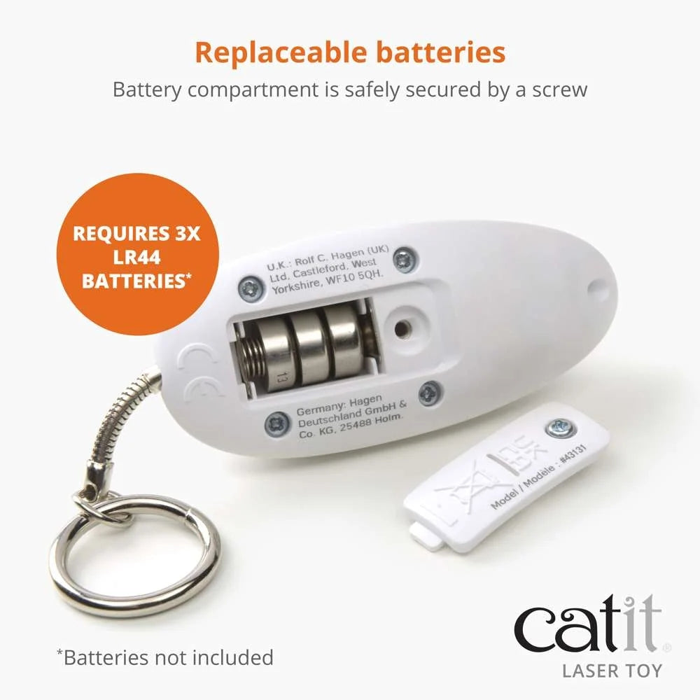Catit Laser Toy – Mouse-Shaped Cat Laser Pointer with Keyring
