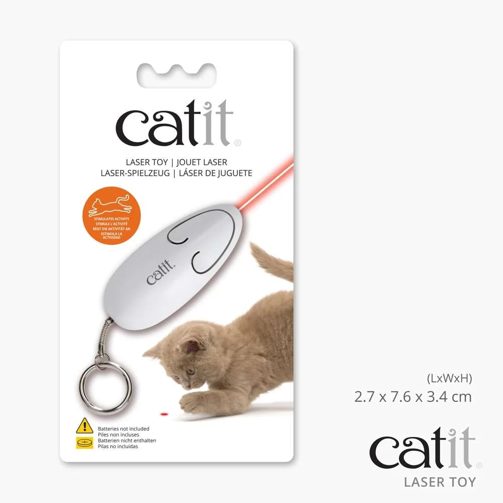 Catit Laser Toy – Mouse-Shaped Cat Laser Pointer with Keyring