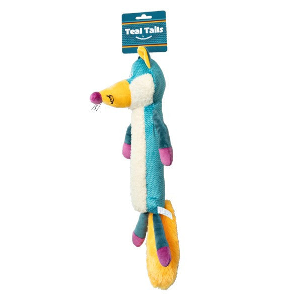 Animal Instincts Teal Tails Ted the Fox Plush with Squeaker