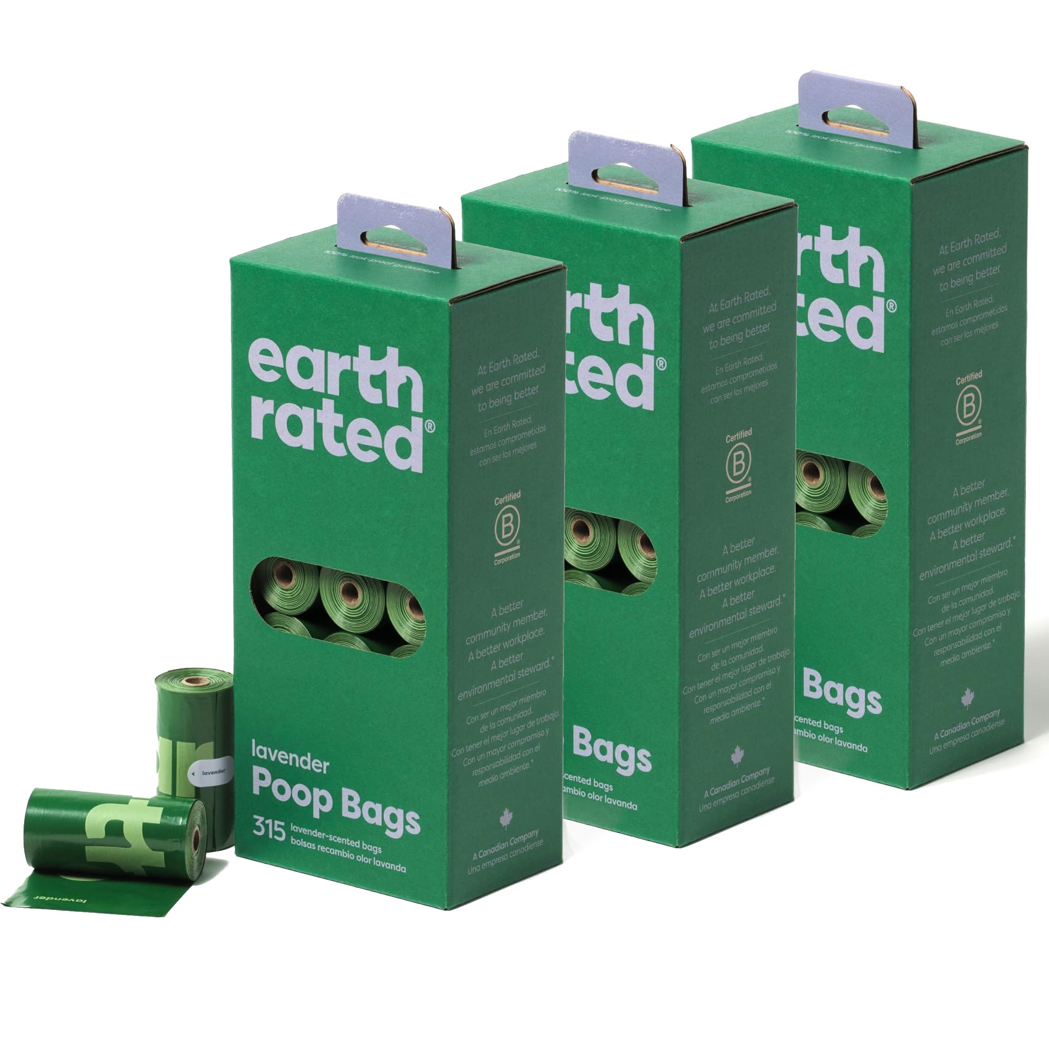 Earth Rated Poo Bags 63 Rolls 945 Scented 3 box BULK deal