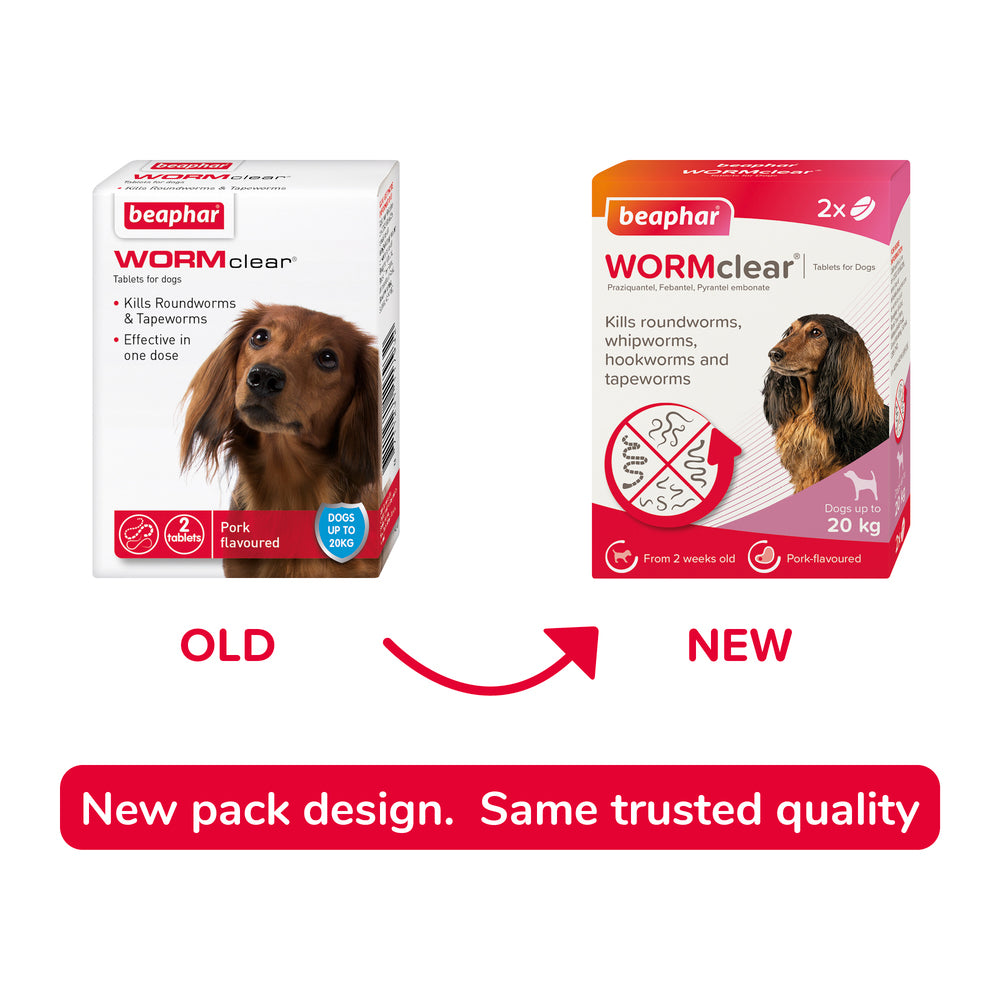 Beaphar WORMclear for Small Dogs up to 20kg Worming Tablets x 2