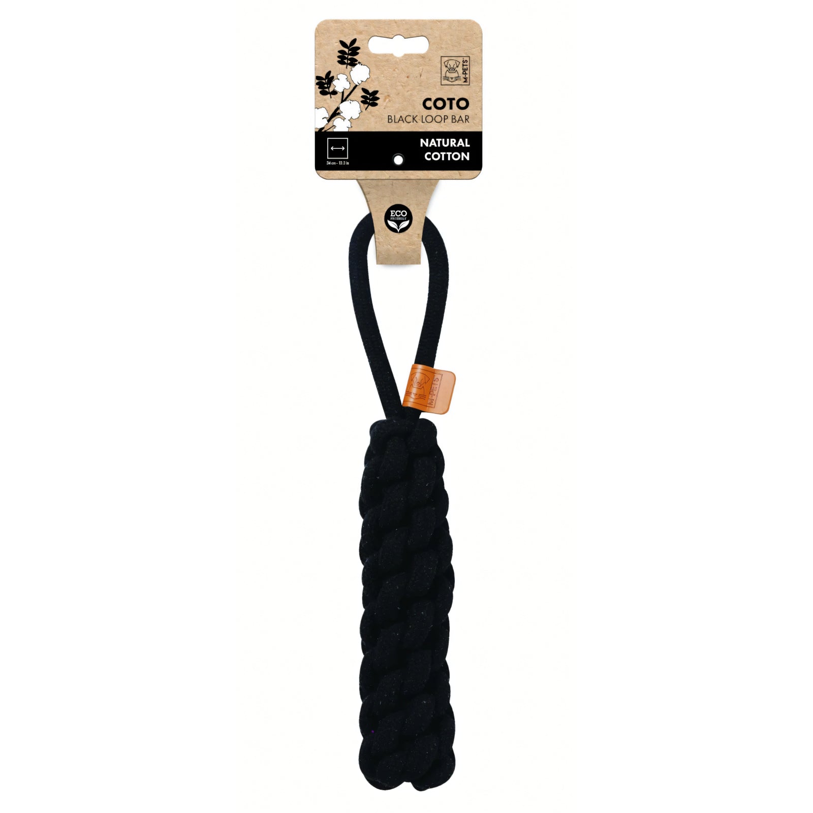 M-PETS Coto Loop Bar Natural Cotton Rope Dog Toy – 34cm