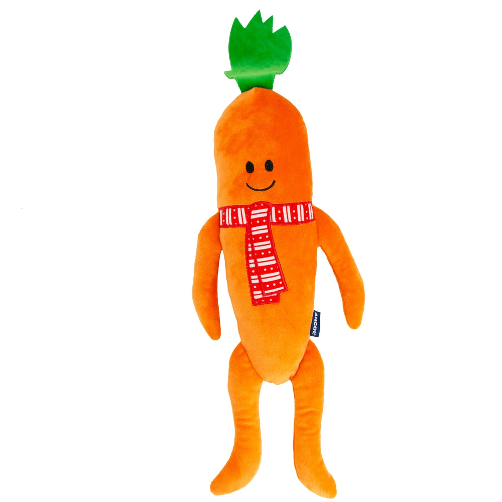 Ancol Xmas Soft Plush Dog Toy Katie Carrot w. Squeaker