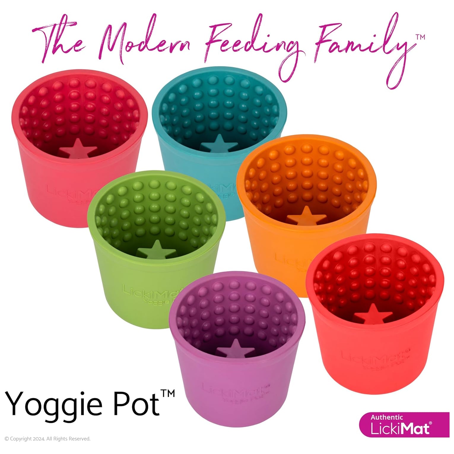 LickiMat Yoggie Pot Enrichment Feeders 6 Colours