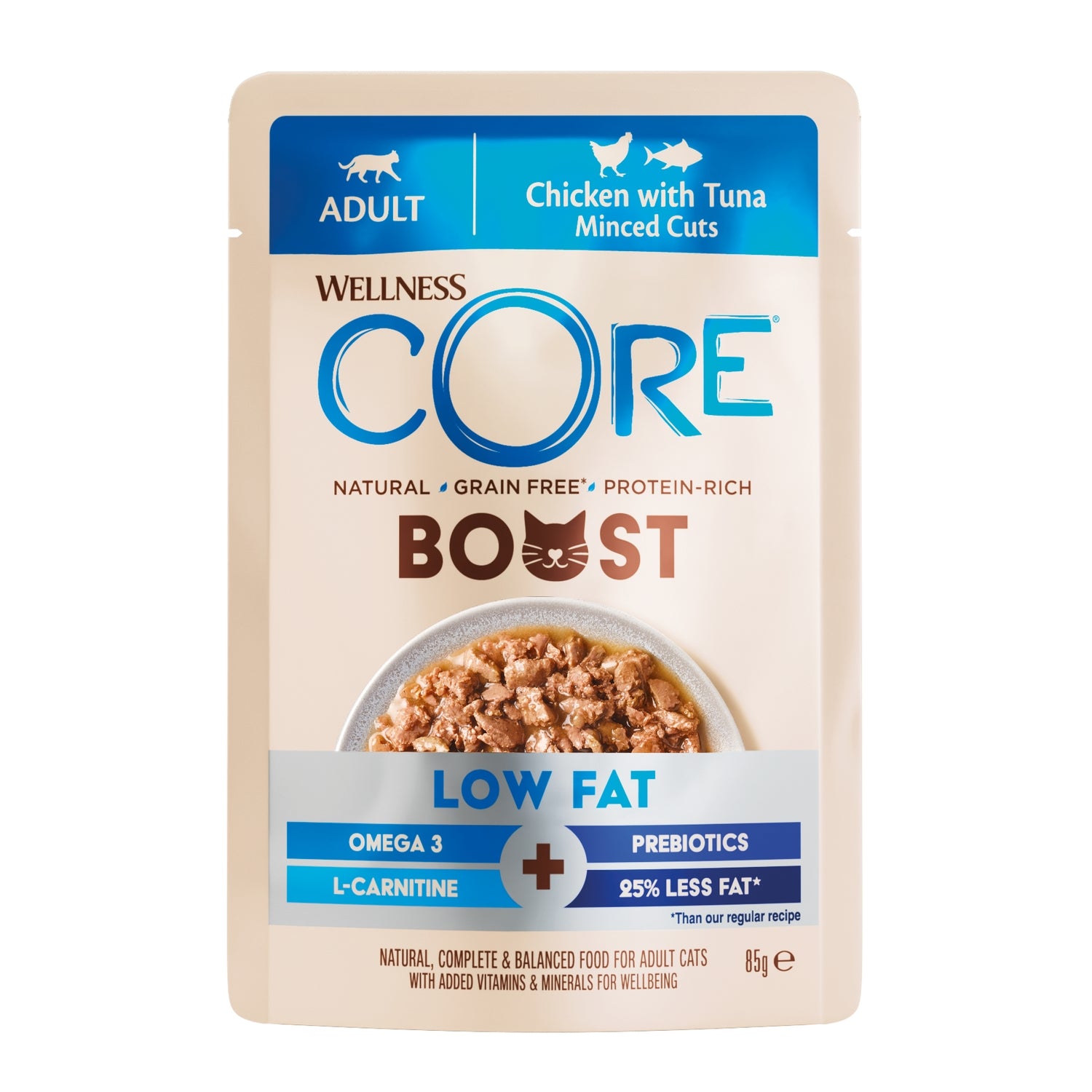 Wellness CORE Cat Boost Low Fat Chicken with Tuna 14 x 85g