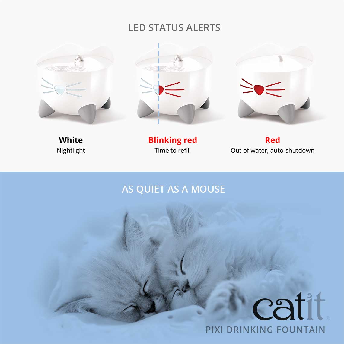 Catit PIXI White Drinking Fountain 2.5L