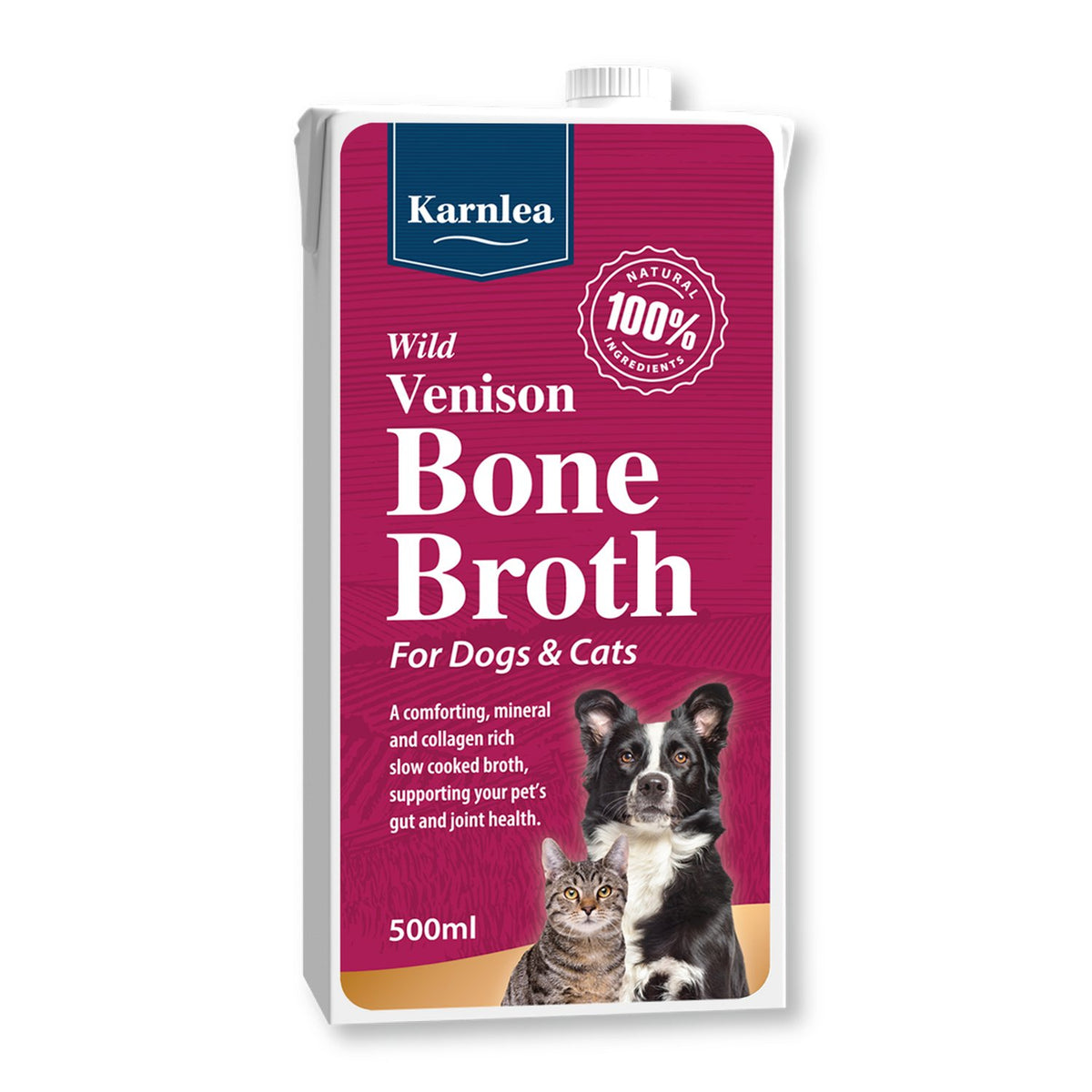 Karnlea Wild Venison Bone Broth for Dogs and Cats 500ml