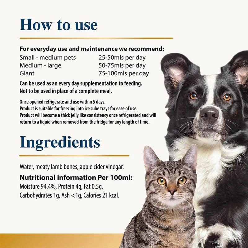Karnlea Lamb Bone Broth for Dogs and Cats 500ml