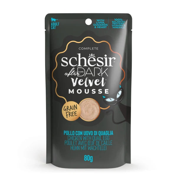 Schesir After Dark Velvet Mousse Variety Pack Adult Cat Mixed 12 x 80g