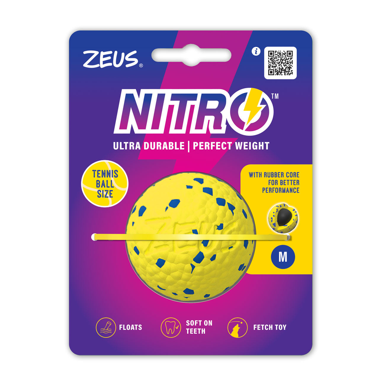 Zeus NITRO Weighted Ball Dog Toy 3 Sizes