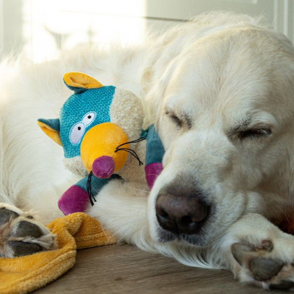 Animal Instincts Teal Tails Ted the Fox Plush with Squeaker