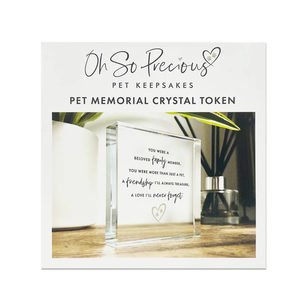 Personalised Pet Memorial Crystal Token