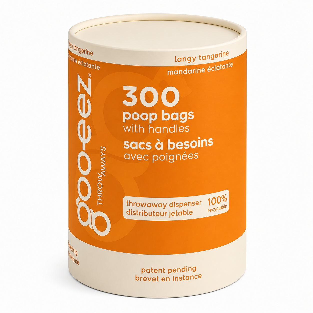 Goo-eez Bulk Dog Poo Bag Dispenser - Tangy Tangerine (300 Bags)