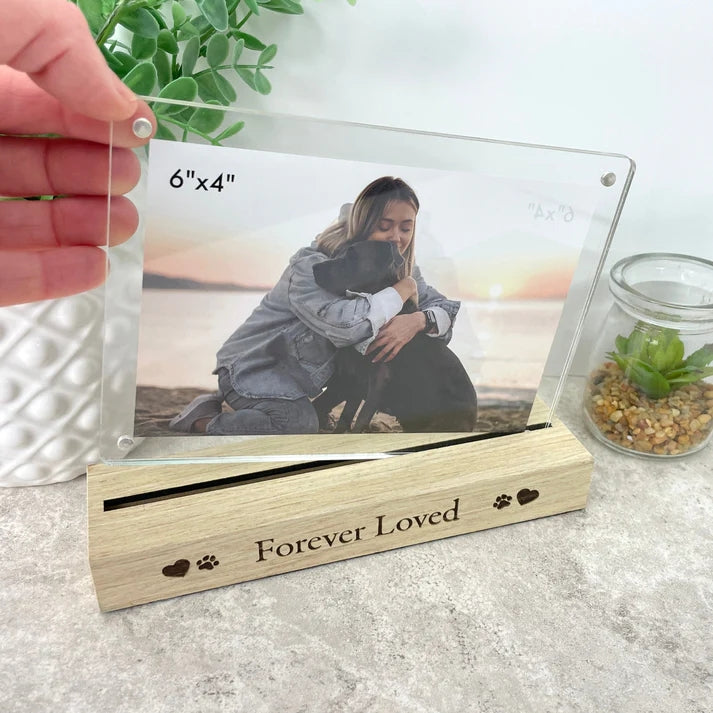 Personalised Forever Loved Pet Photo Frame