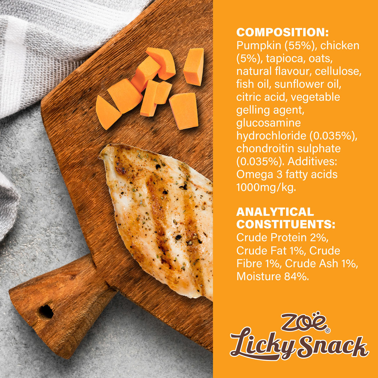 Zoë Licky Snack Pumpkin w Chicken 85g