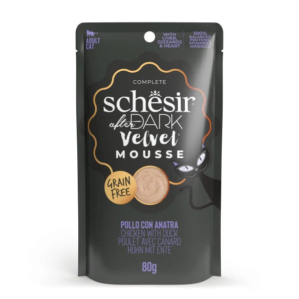 Schesir After Dark Velvet Mousse Variety Pack Adult Cat Mixed 12 x 80g