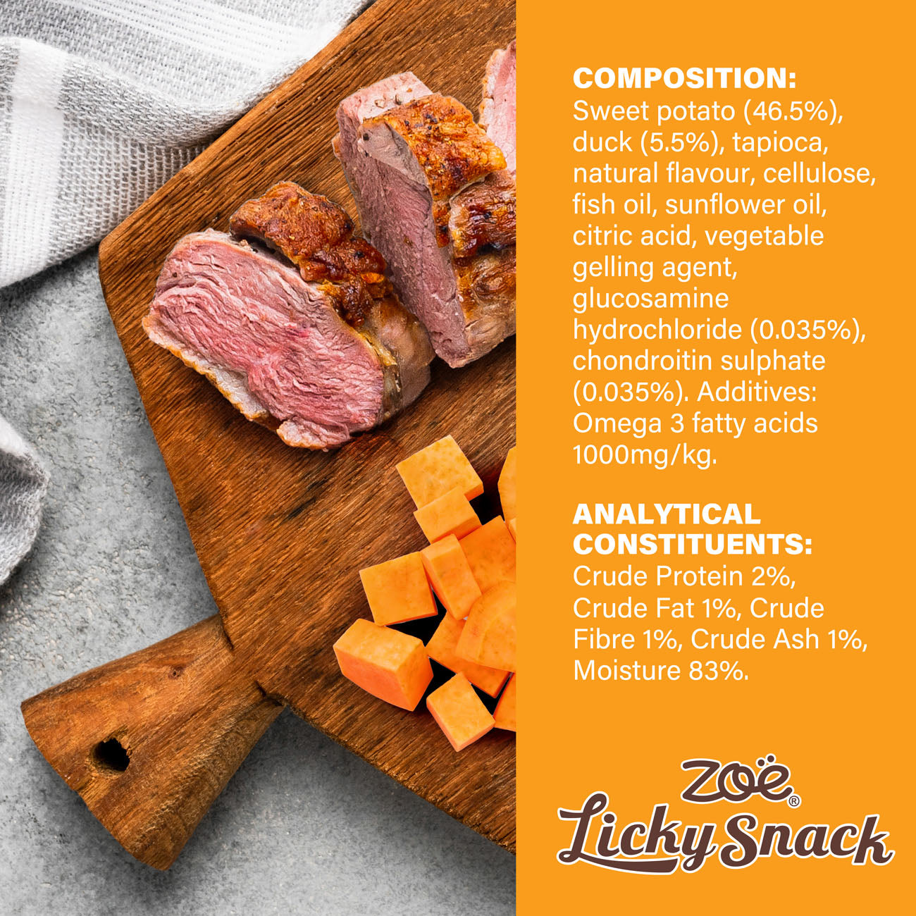 Zoë Licky Snack Sweet Potato & Duck 85g