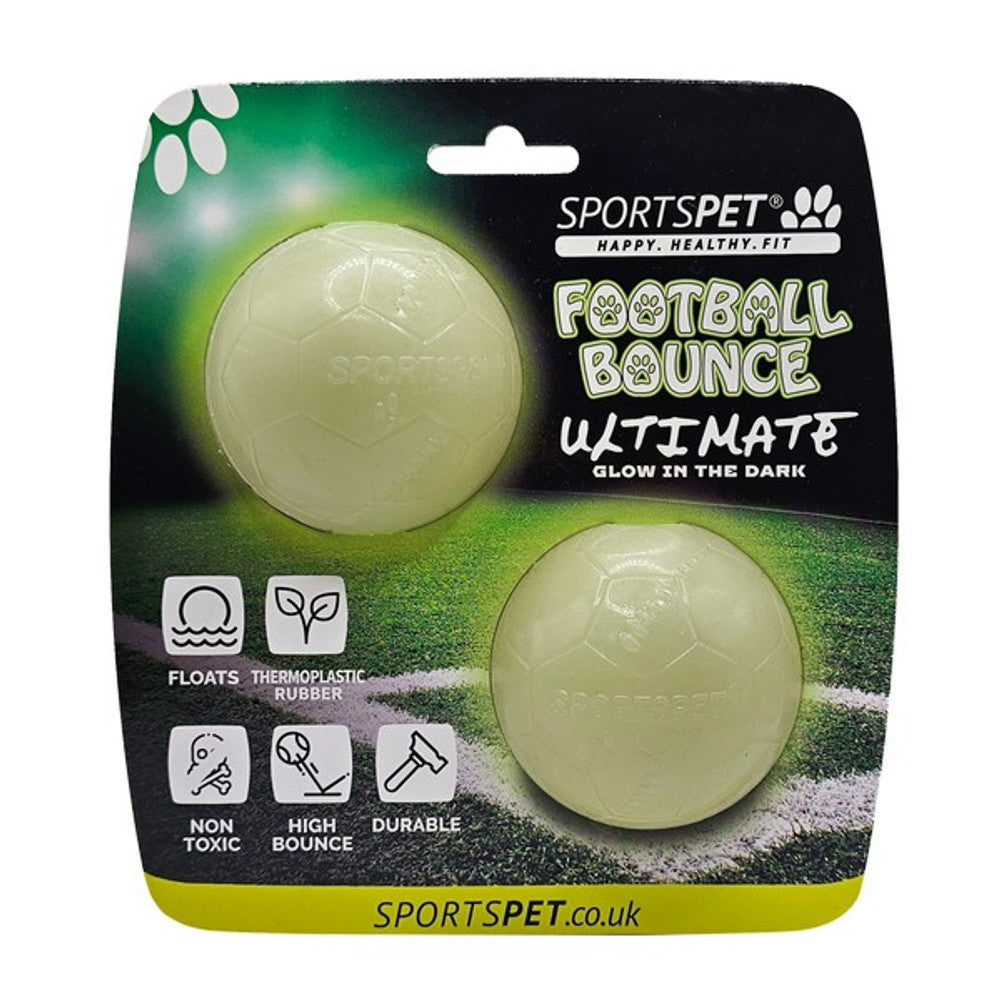 Sportspet Football Bounce Ultimate Glow in the Dark Balls