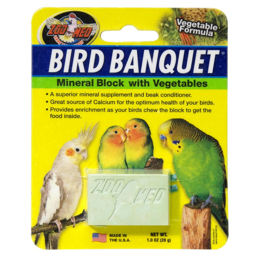 Zoo Med Bird Banquet Mineral Block Vegetable