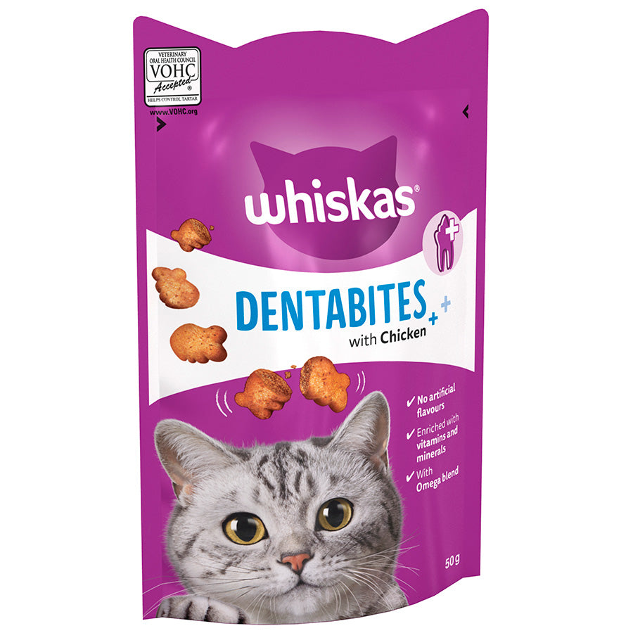 Whiskas Dentabites Cat Treats with Chicken 40g