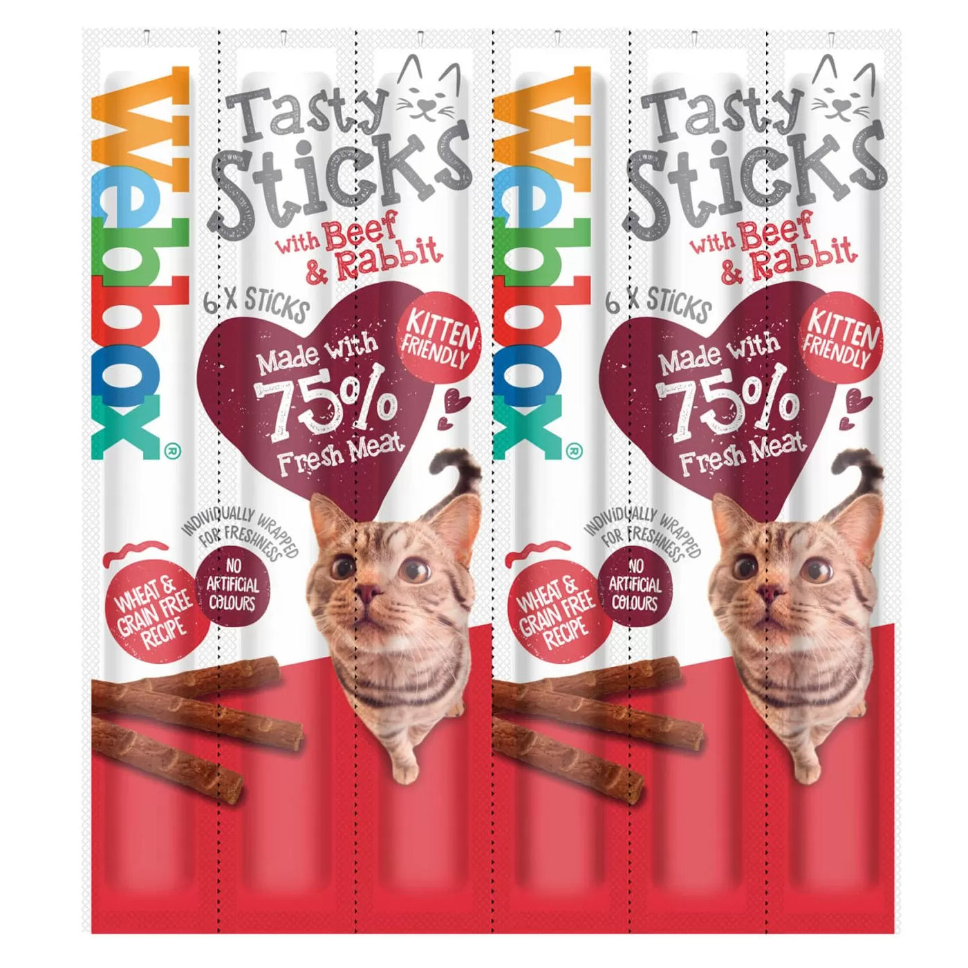 Webbox Tasty Sticks Cat Treats - Beef & Rabbit
