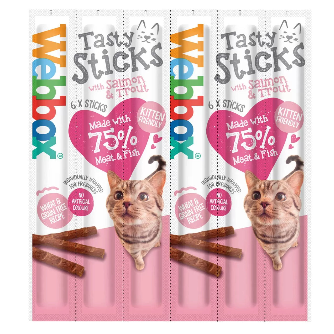 Webbox Tasty Sticks Cat Salmon & Trout 12 x 6